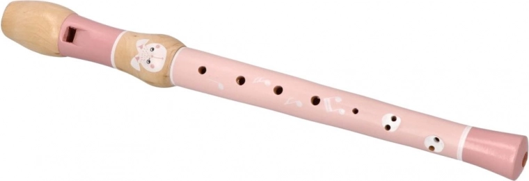 Houten fluit met konijntje