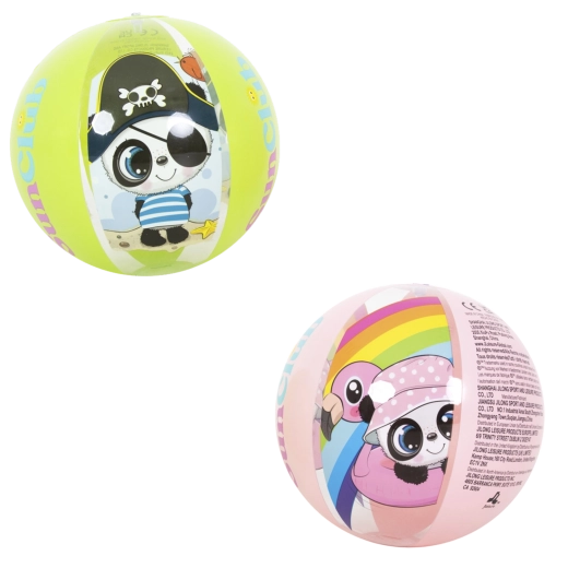 Opblaasbare strandbal Panda 40 cm, mix van patronen