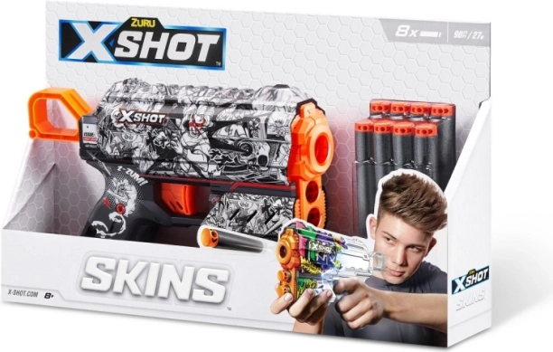 X-Shot Skins Flux – schuimblaster met 8 darts