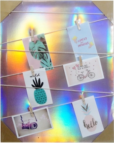 Holografische fotolijst 40 × 50 cm met koord en knijpers