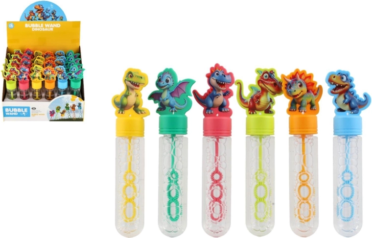 Dinosaurus-bellenblaas 15 cm (6 varianten) – 24 stuks in displaydoos
