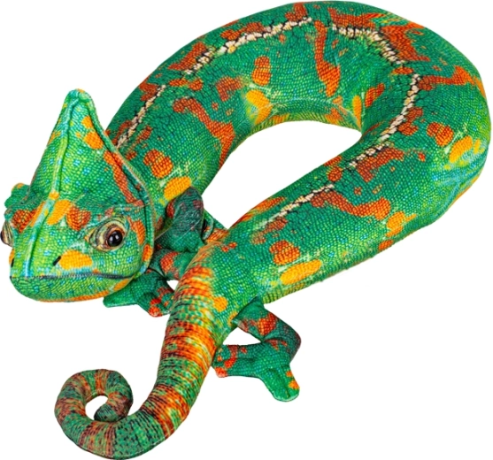 Pluchen reiskussen kameleon 50 cm