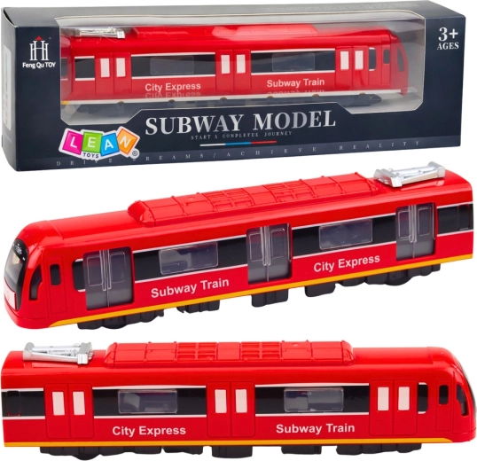 Metrotrein City Express met licht en geluid, rood