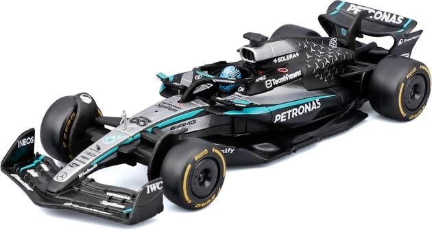 Bburago model Formule 1 Mercedes‑AMG Petronas W16 2025 George Russell in acrylbox (1:43)