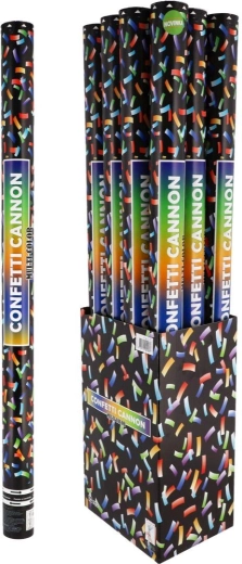 Veelkleurige confetti in buis 78 cm - 1 stuk