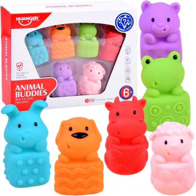 Rubberen badspeeltjes dieren