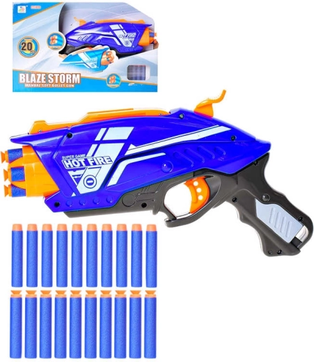 Kinderblaster met roterend magazijn en schuimpijlen 20 st.