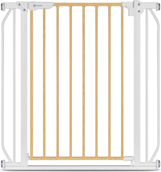 Veiligheidshek Lionelo Truus Slim – wit en natuurlijk hout