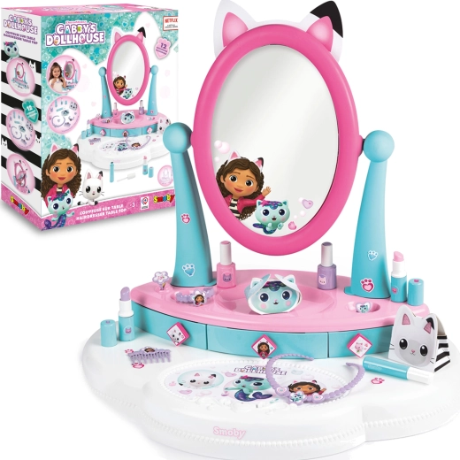 Smoby Gabby’s Dollhouse kinderkaptafel met 12 accessoires
