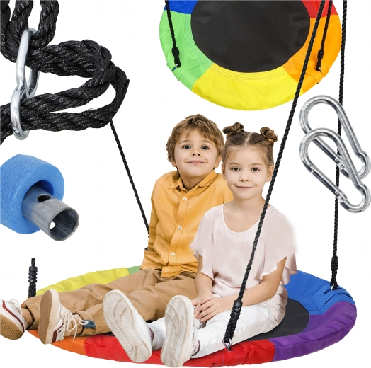 Hangende ronde schommel 100 cm – vogelnest voor kinderen