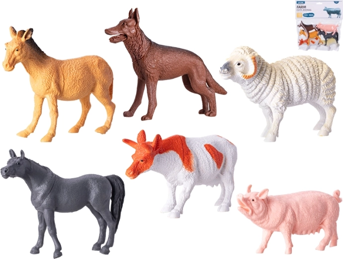 Set figuren van boerderijdieren - 6 stuks