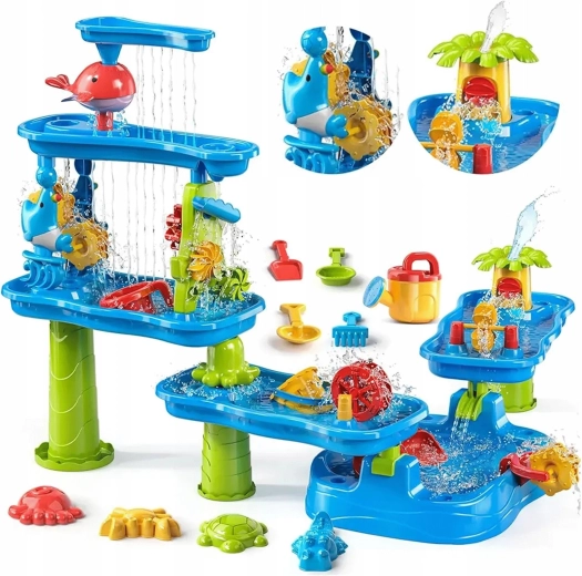 Woopie water- en zandpark 6-in-1 met waterval