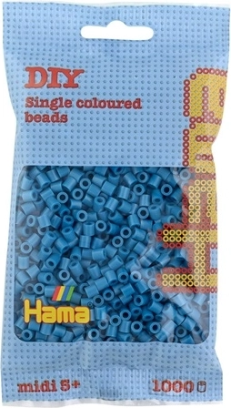 Hama midi strijkkralen 1000 stuks azuurblauw