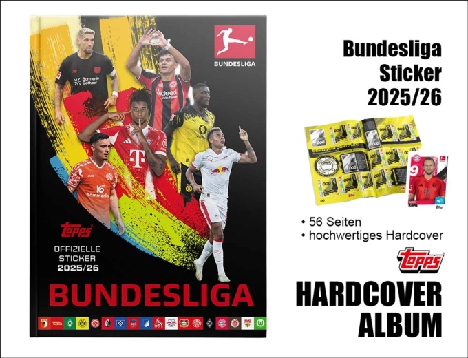Topps Bundesliga Sticker 2025/2026 verzamelalbum in harde kaft - 1 stuk