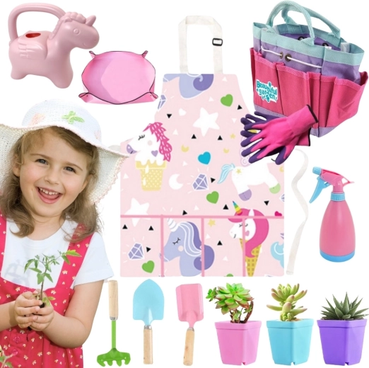 Woopie tuinset Kleine tuinier met eenhoorn, 18-delig