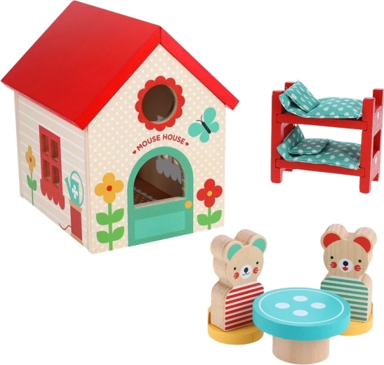 Petit Collage houten huisje voor muisjes