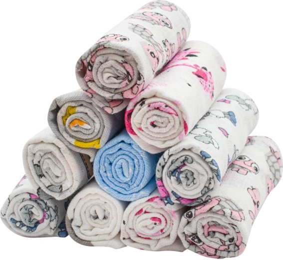 katoenen luiers met print New Baby 60 × 80 cm – verpakking 10 stuks