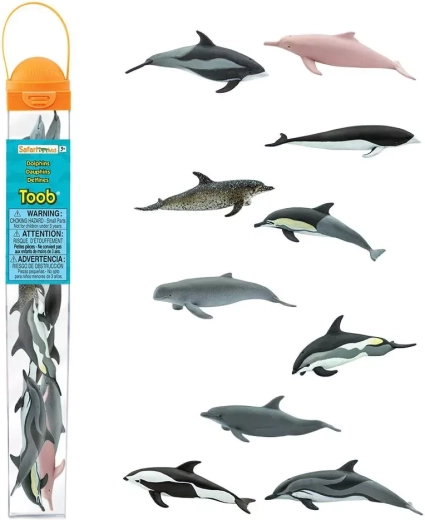 Safari Ltd. tube met dolfijnfiguurtjes (10 stuks)