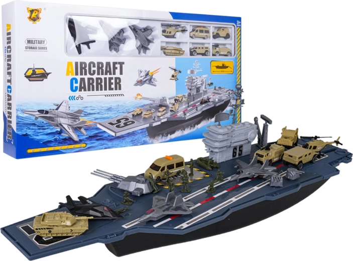 Militair vliegdekschip met accessoires