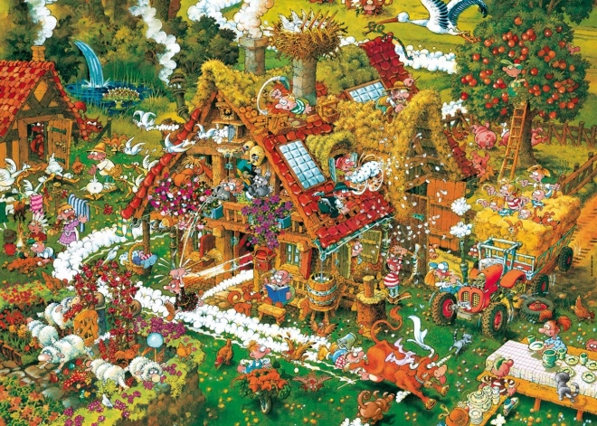Heye Puzzle Cartoon Classics: Vrolijke Boerderij 1000 stukjes