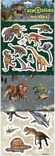 kleine dinosaurusstickers – mix van papieren, foliestickers en glinsterende stickers