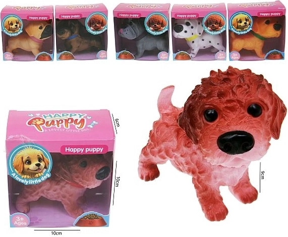 Hondenfiguur Happy Puppy 10 cm (willekeurige selectie)