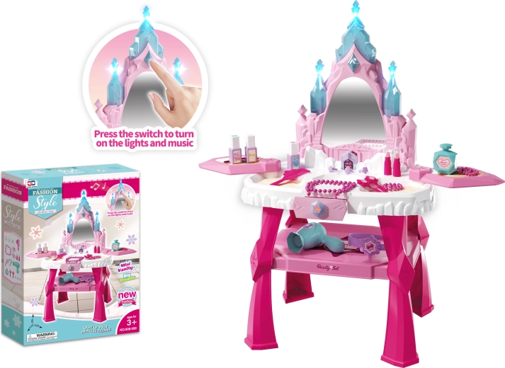 Interactieve kinderkaptafel met licht- en geluidseffecten en accessoires