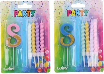 Feestkaars cijfer 8 met 4 kaarsen