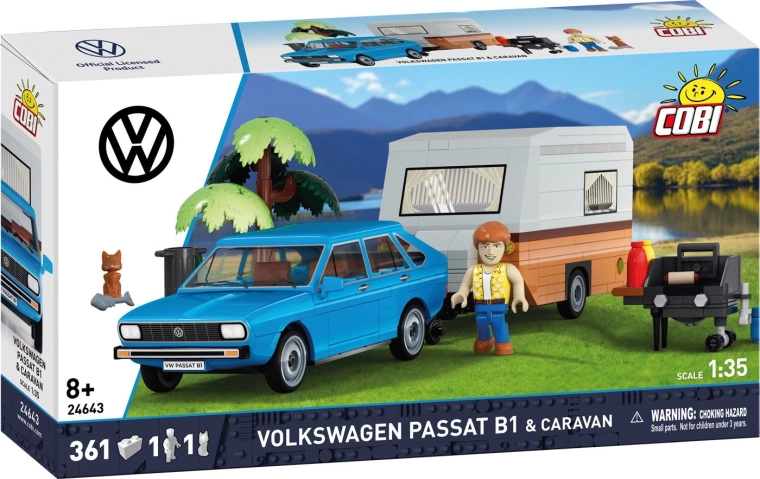 Cobi Volkswagen Passat b1 met caravan 1:35 (361 onderdelen)