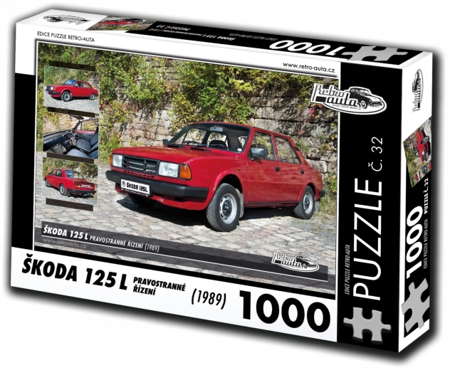 Puzzel Retro-auto’s Škoda 125 L rechtsgestuurde versie (1989) – 1000 stukjes