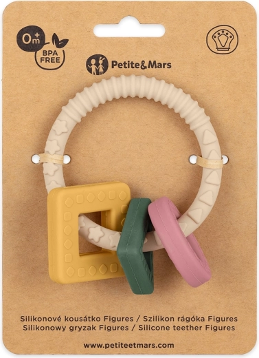 Siliconen bijtring Figures Desert Sand PETITE&MARS
