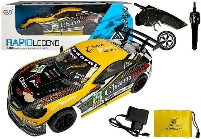 Op afstand bestuurbare sportwagen 2,4 GHz – geel