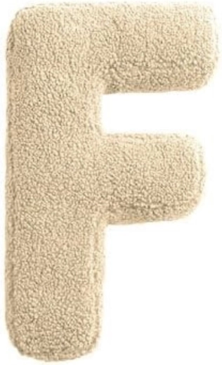 Mealini pluche letter F crème - 1 stuk