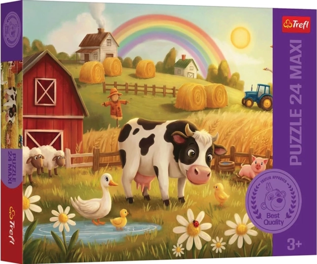 Trefl puzzel Koe op de boerderij maxi 24 stukjes