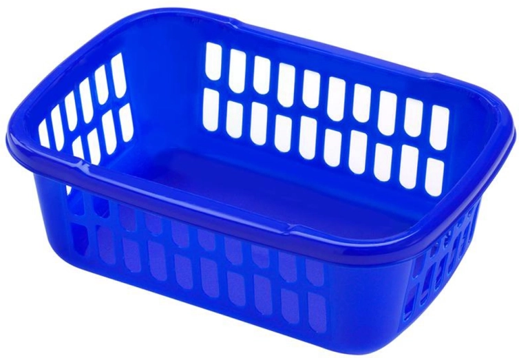 Kunststof mandje Heidrun 28 × 20 cm, mix kleuren