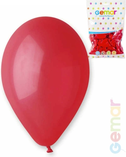 Pastelkleurige latex ballon Gemar rood 26 cm - 1 stuk