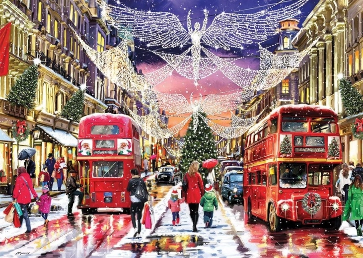Legpuzzel Kerst Regent Street 1000 stukjes GIBSONS