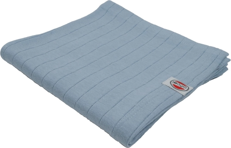 Lodger swaddler van biologisch katoen Solid blue fogg 70 × 70 cm - 1 stuk