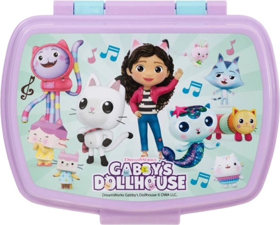 Kinderbroodtrommel Gabby's Dollhouse 750 ml roze‑blauw