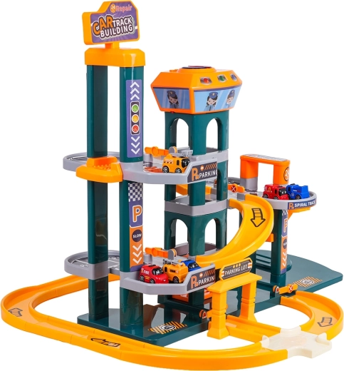 Mega parkeerplaats blauw met geluid en licht