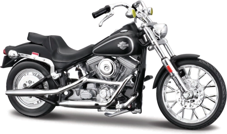 Maisto HD motorfiets 1984 FXST Softail matzwart 1:18