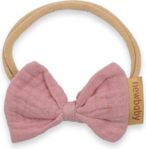 haarband voor baby’s New Baby roze mousseline