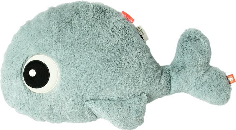 Done by Deer grote pluchen walvis Wally blauw