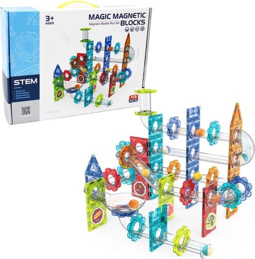 Magnetische knikkerbaan Sparkys, 113 onderdelen