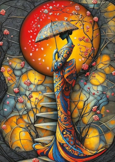 Puzzel Sakura Regen 1000 stukjes ART PUZZLE