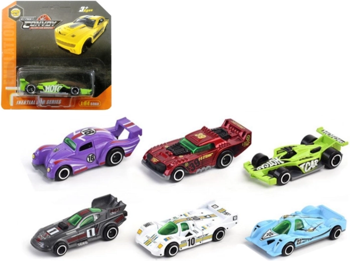 Metalen raceautootje op blister