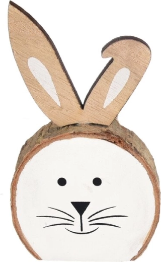 Houten konijn beige