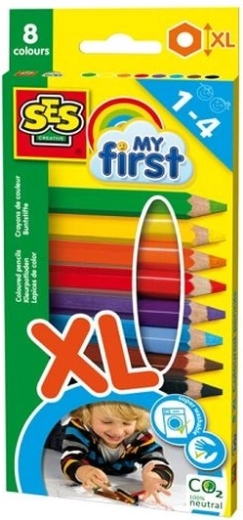 SES My First extra dikke pastelkrijtjes 8 stuks XL