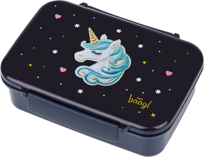 Baagl lunchbox met vakjes Unicorn Gold