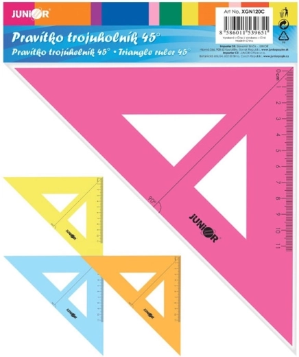 driehoekige geodriehoek met schaal 16 cm